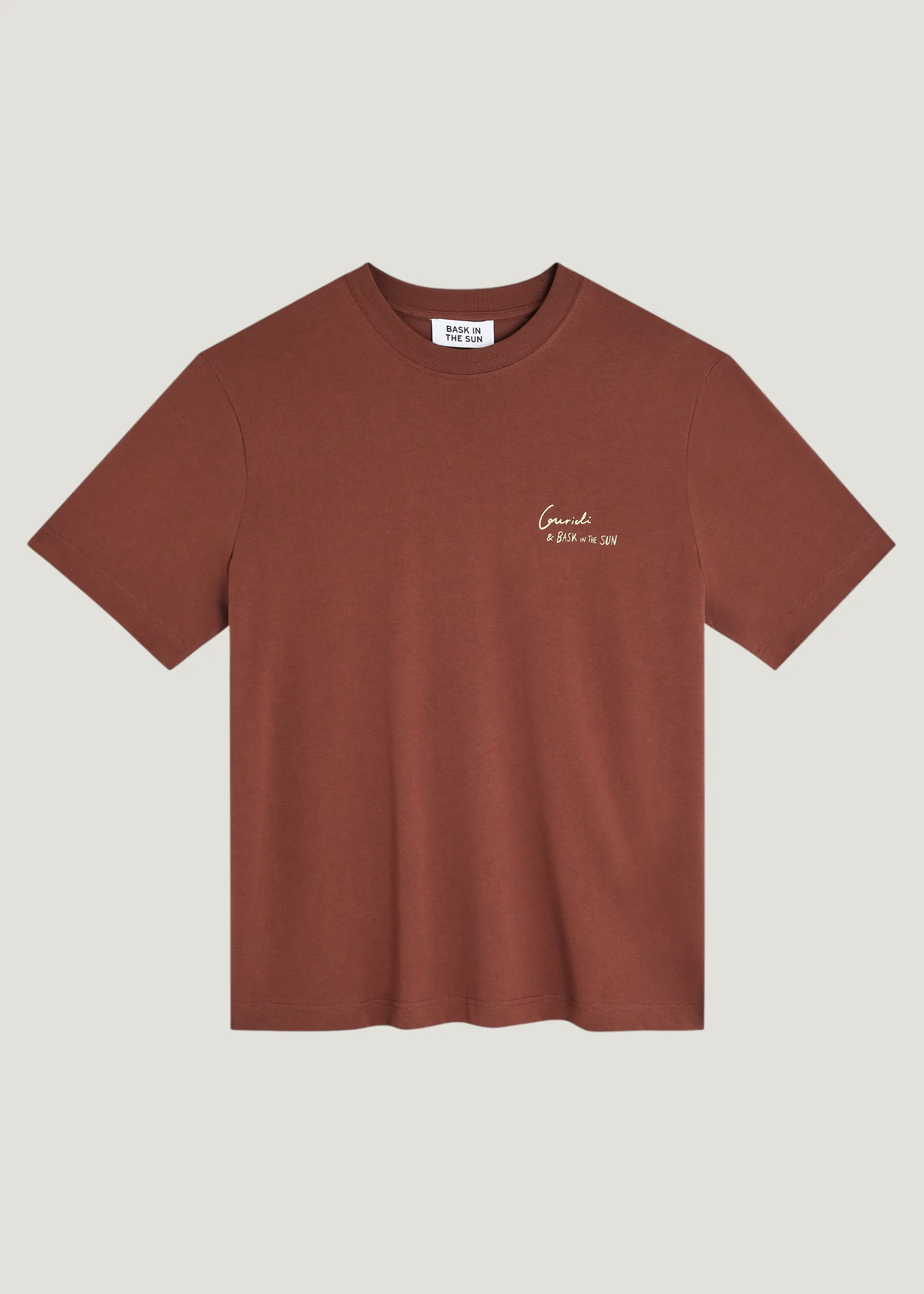 T-shirt imprimé en coton bio | marron "Macchinetta - brownie", Bask in the Sun, photo 2