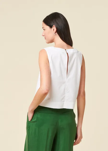 Top maya blanc en coton bio, Bonjour Demain, photo 3