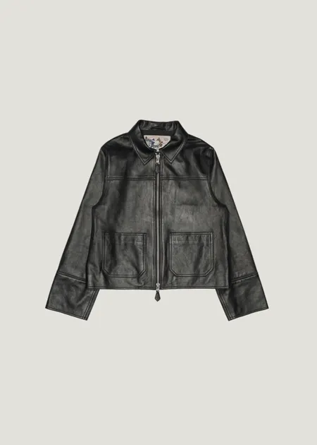 Veste doublée en cuir, Nudie Jeans