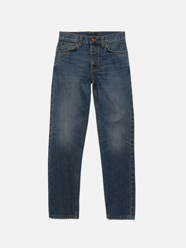 Jean fuselé en coton bio | bleu "steady eddie ii savage blue", Nudie Jeans