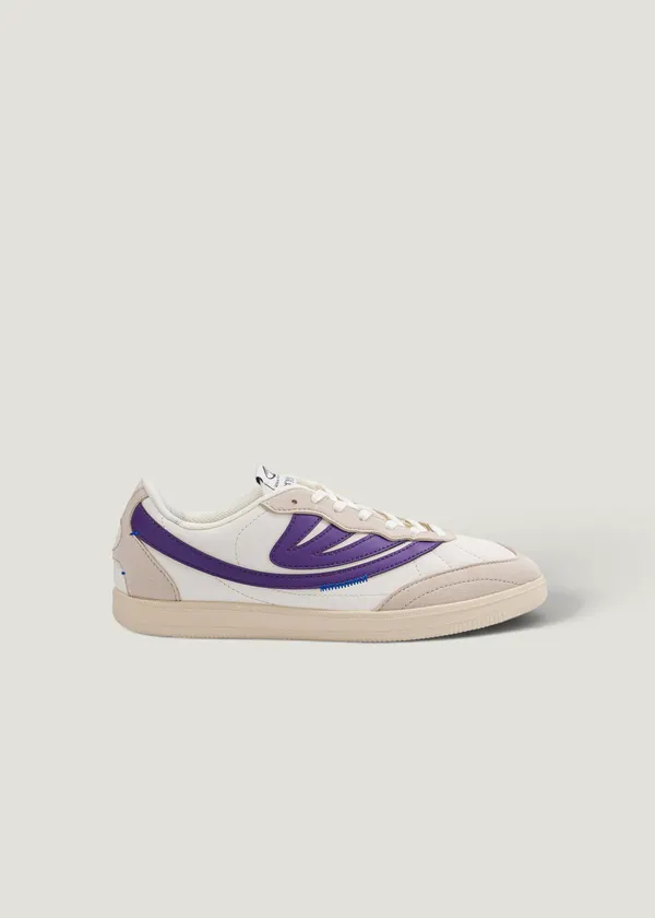 Baskets vegan | blanc et violet "Flow - beige & purple", Moea