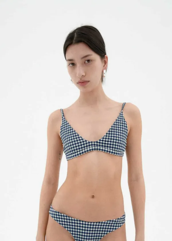 Haut de maillot en matières recyclées | bleu "navy tropea swimwear", Thinking Mu