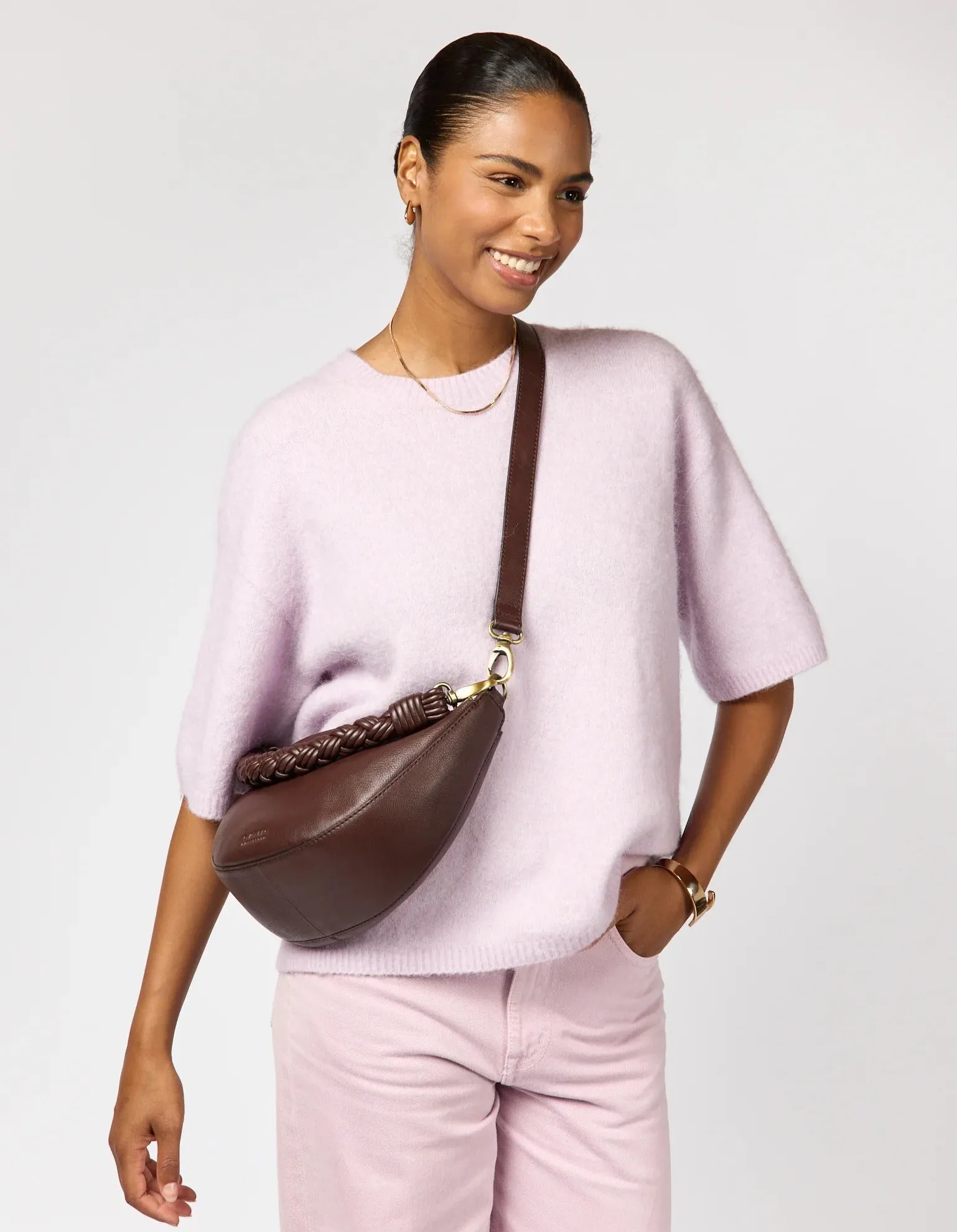 Sac en cuir certifié | marron grainé "leo - chocolate soft grain", O My Bag, photo 4