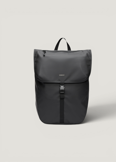 Sac à dos 20l en matière recyclée | noir "Stream lid backpack - black" - Sandqvist