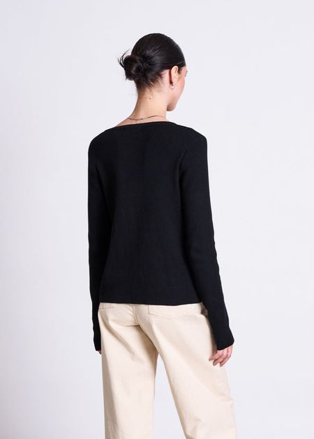 Gilet en coton biologique | "glimt - black" - Jan'n June