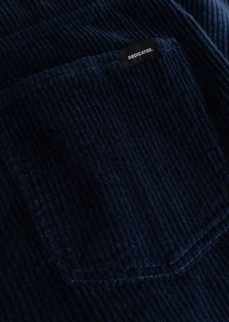 Gerade Cordhose aus Bio-Baumwolle | Blau "Pants hamburg corduroy navy - black iris", Dedicated, Foto 8