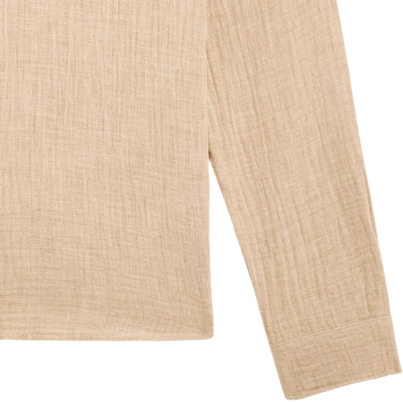 Chemise en gaze de coton bio | beige "oihana - cappuccino", Bask in the Sun, photo 4