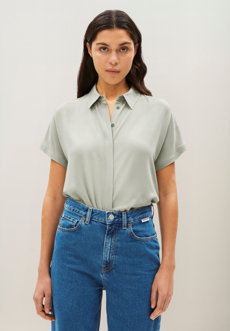 Chemisier en ecovero | vert "larisaana - seagreen" - Armedangels