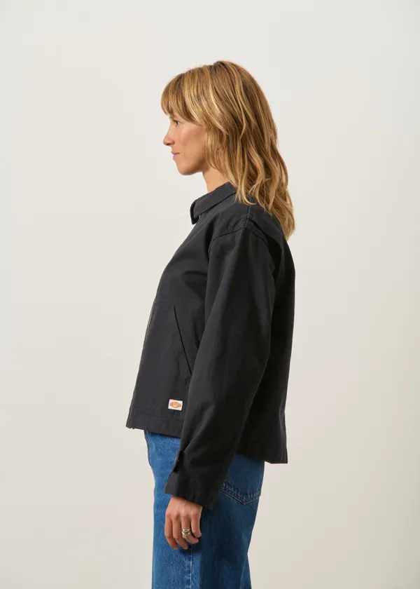 Veste en coton biologique épais | noir "Lana jacket duck canvas", Nudie Jeans
