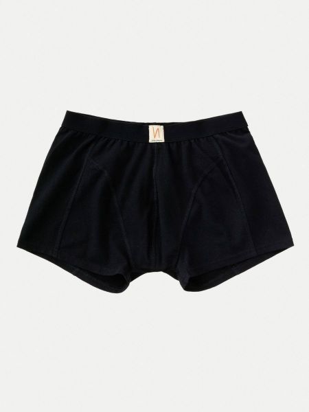 Boxer noir en coton bio