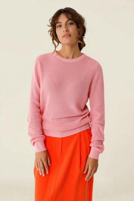 Pull en coton bio | rose "iradi - pink"