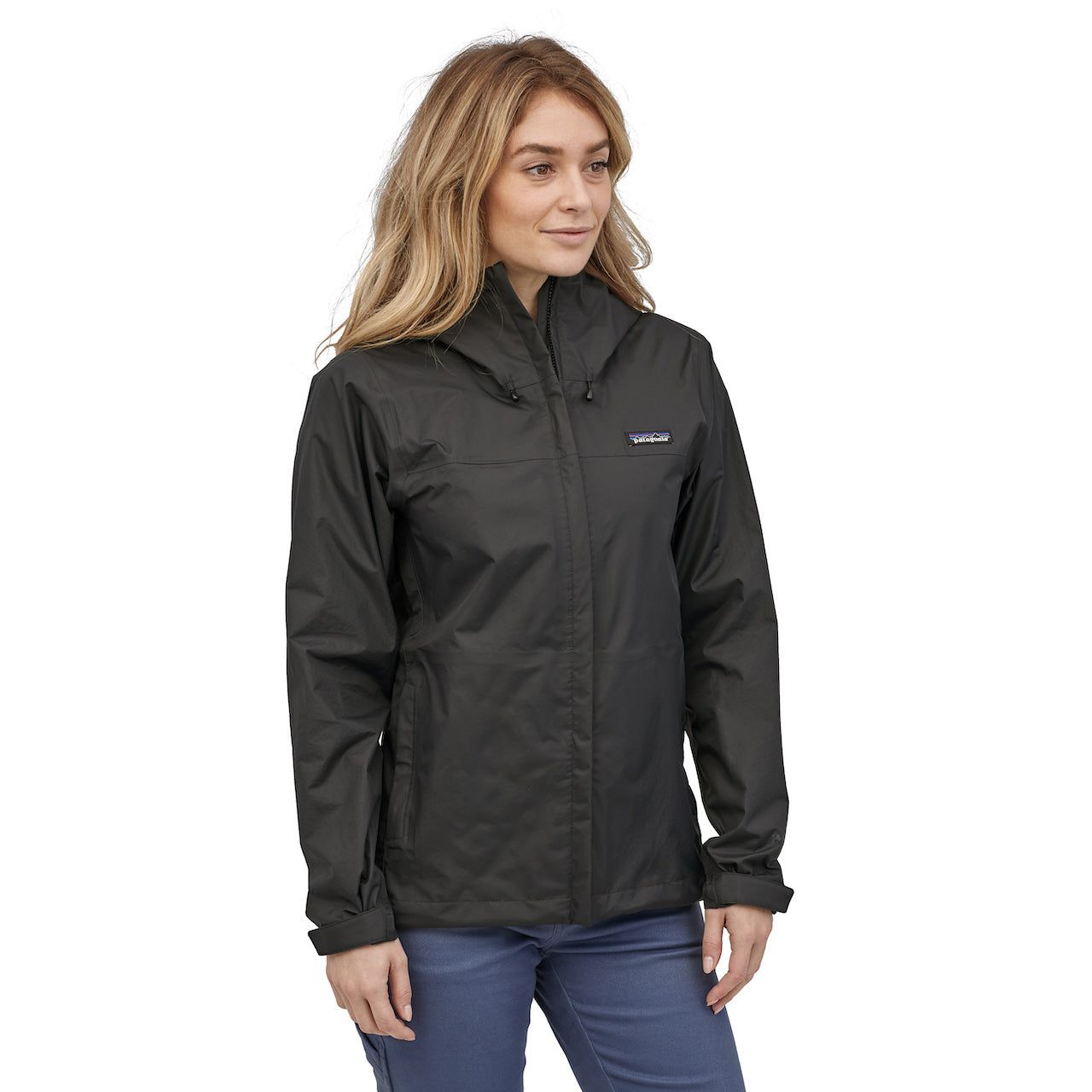 Imperméable noir en nylon recyclé - women's torrentshell 3l jacket black, Patagonia, photo 1