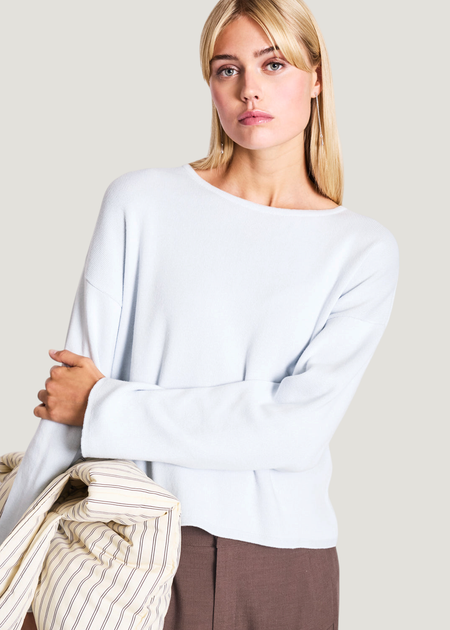 Pull en coton bio | bleu "williamsburg ice blue" - Jan'n June