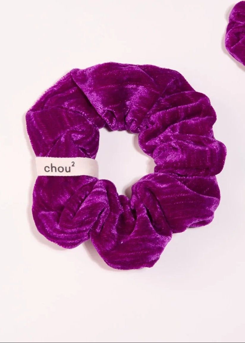 Scrunchie aus upgecyceltem Samt | Violett, Chou², Foto 2