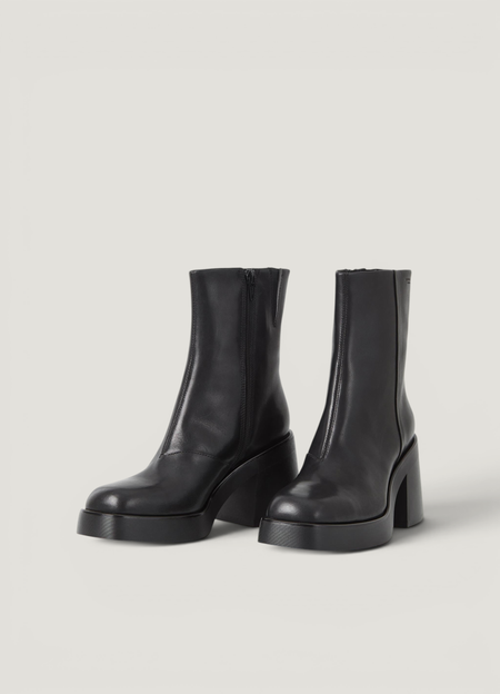 Bottines à talons en cuir certifié | noir "brooke black" - Vagabond