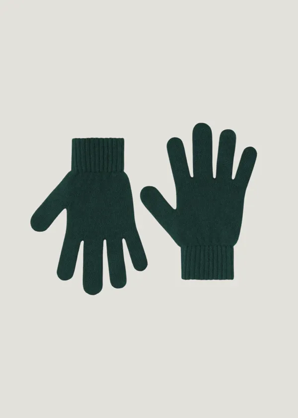 Gants en laine mérinos recyclée | vert "merino wool gloves - emerald green", Colorful Standard