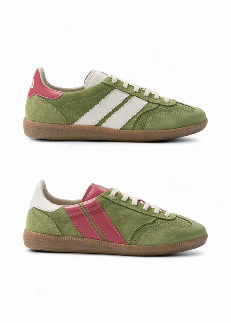 Baskets en cuir certifié | vert "matcha berry pulse" - Caval