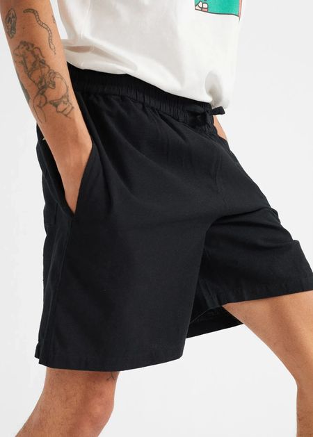 Short ample léger en coton bio | noir "black henry shorts" - Thinking Mu