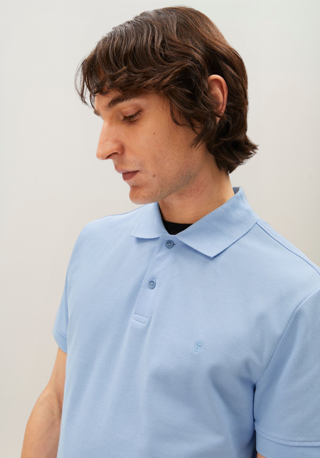 Polo en coton bio | bleu ciel "Maario poloshirt - wedgwood", Armedangels