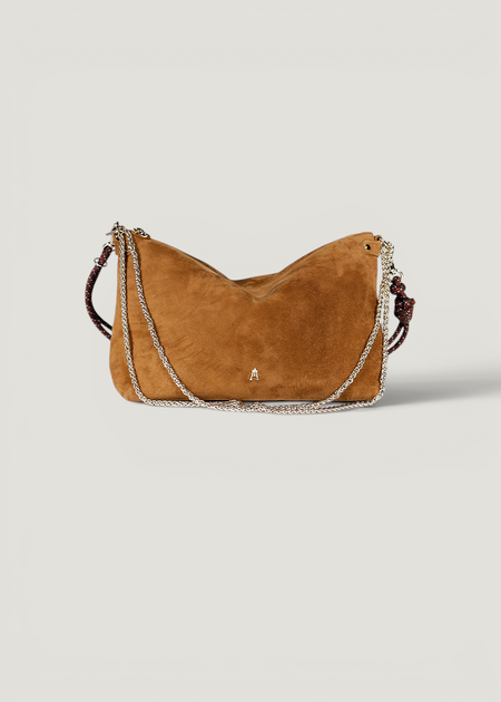Sac à main en suède | marron "mallow - suede cognac" - Craie Studio
