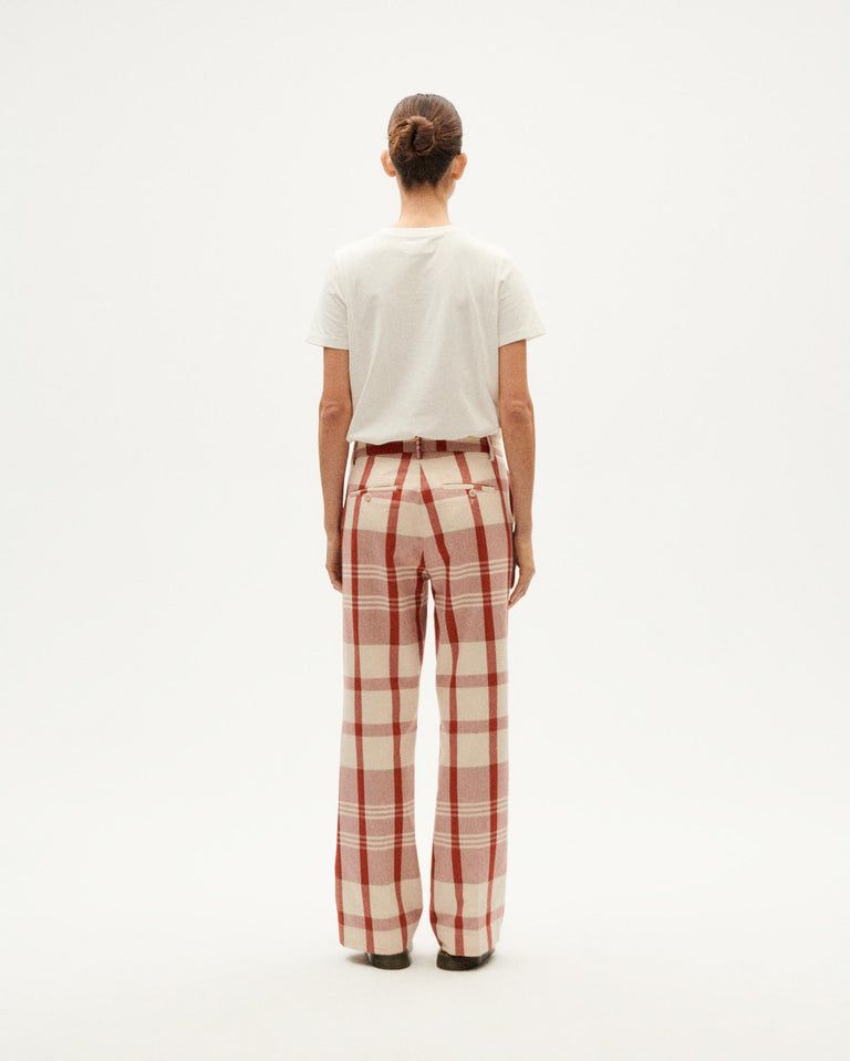 Karierte Hose mit lockerem Schnitt aus Bio-Baumwolle | Rot "picnic checks hermione pants multicolor", Thinking Mu, Foto 5