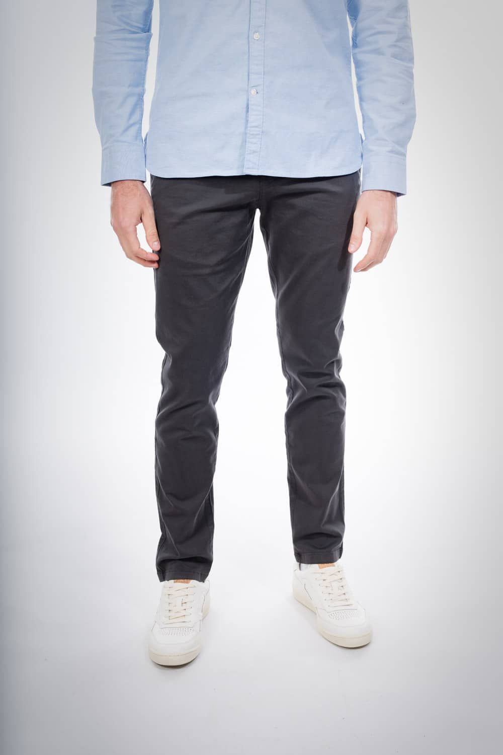 Chino slim gris en coton bio - joe phantom, Knowledge Cotton Apparel, photo 3