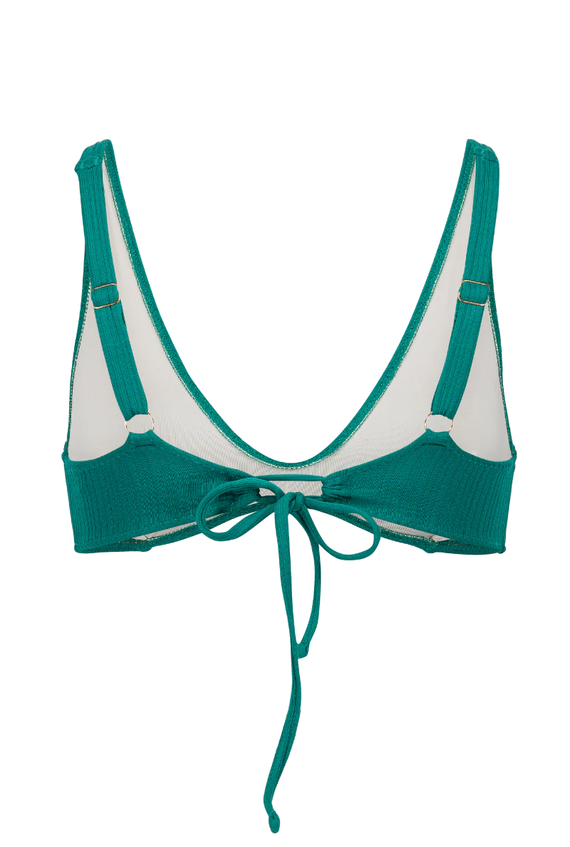 Haut de maillot triangle en matière recyclée | vert "iroise green haut", Nénés Paris, photo 6