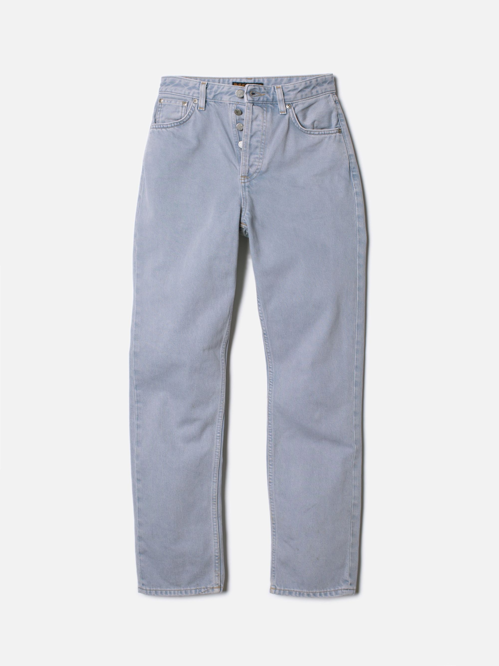 Jeans mit geradem Schnitt in Washed-Violett aus Bio-Baumwolle - lofty lo purple mist, Nudie Jeans, Foto 7