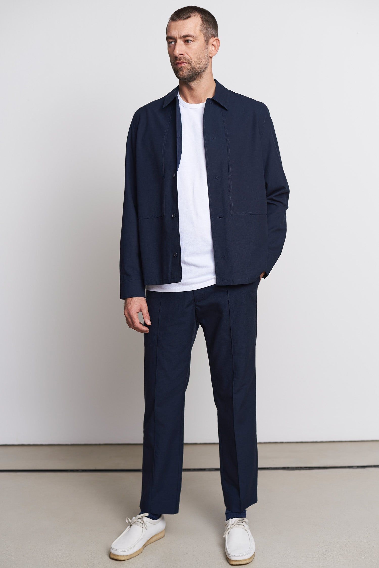 Surchemise en tencel et coton bio | navy "owe pale navy", About Companions, photo 5