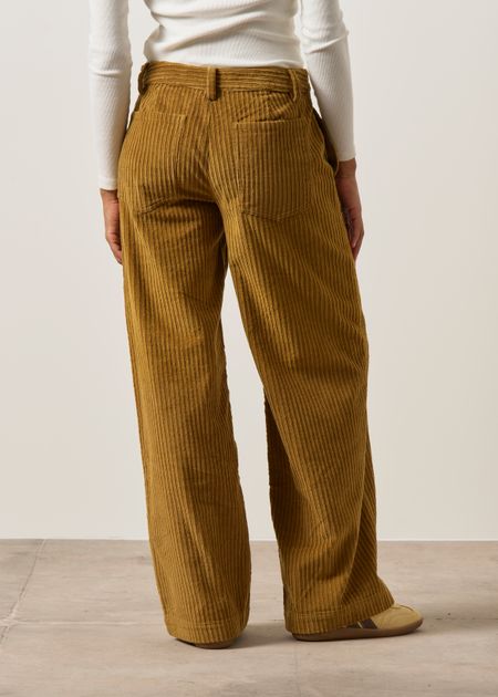 Weite Cordhose aus Bio-Baumwolle | Braun "Light oak corduroy serena pants - brown", Thinking Mu, Foto 3