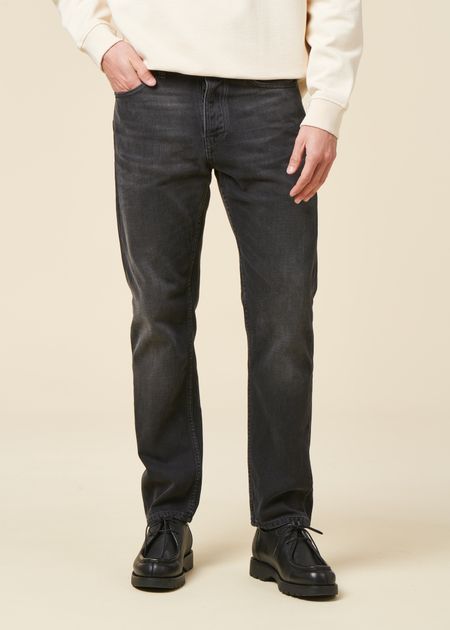 Jean fuselé en coton biologique | noir "steady eddie ii black change" - Nudie Jeans