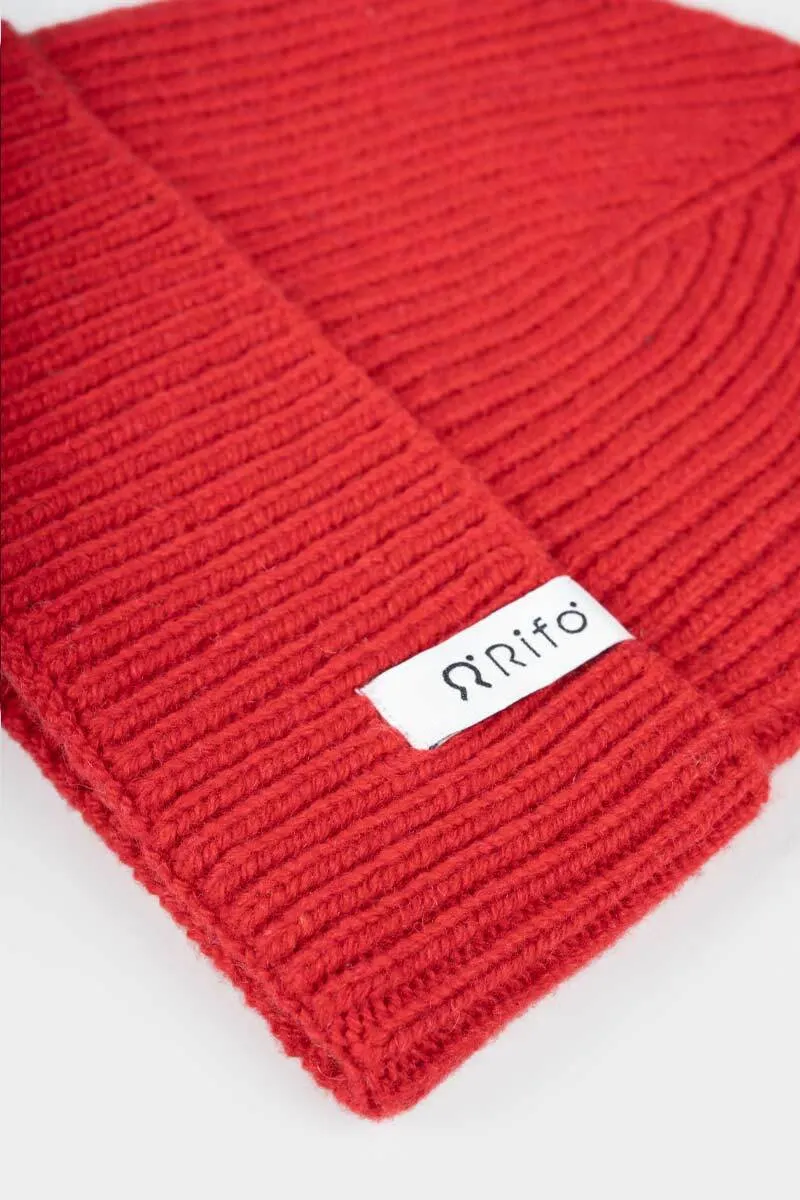 Bonnet en cachemire recyclé | rouge "Marcello - red papavero", Rifò, photo 3