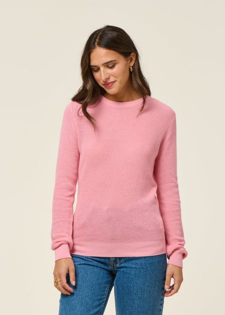 Pull en coton bio | rose "iradi - pink"