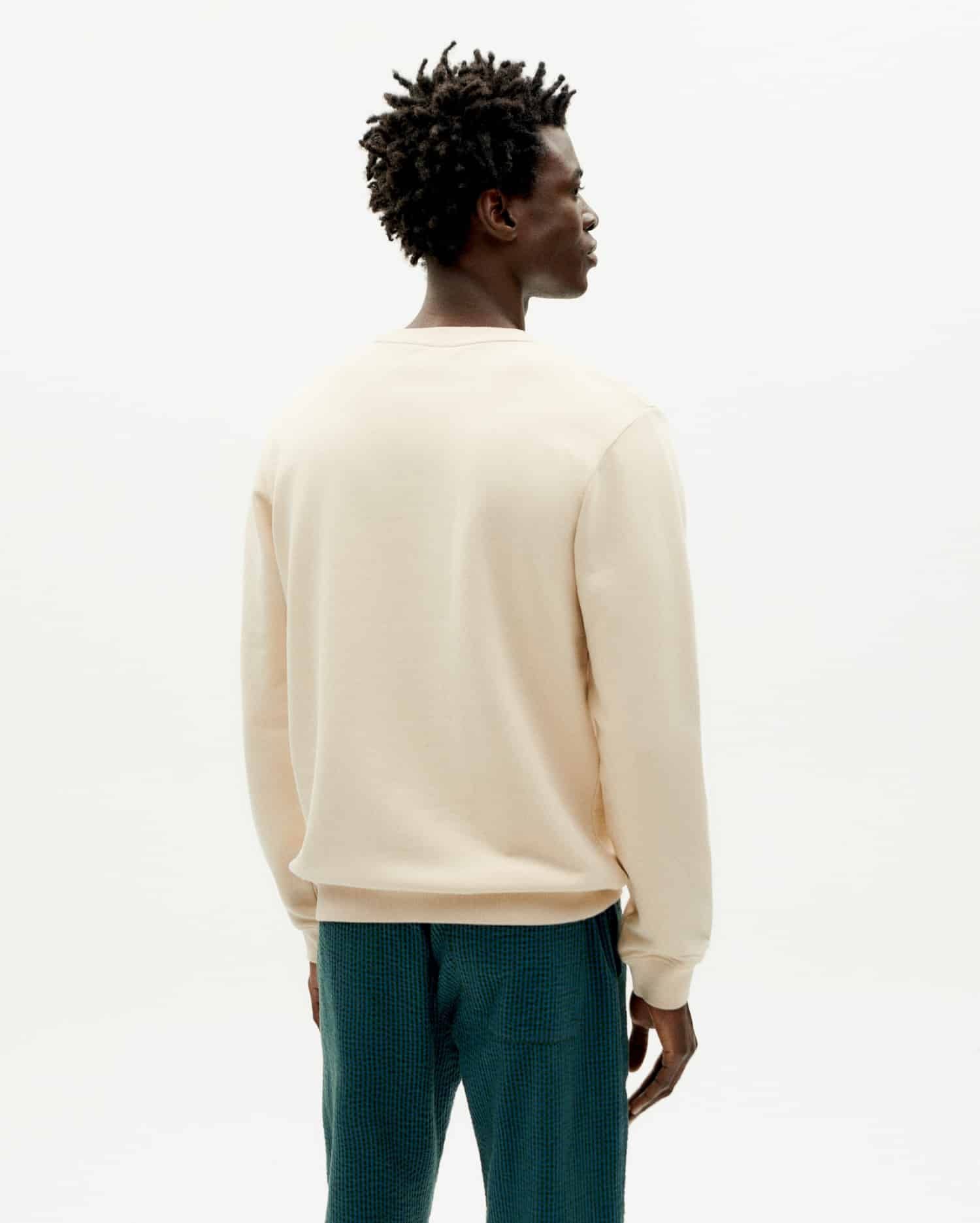 Sweatshirt aus Bio-Baumwolle | Ecru mit Print "hello playa sweatshirt ivory", Thinking Mu, Foto 3
