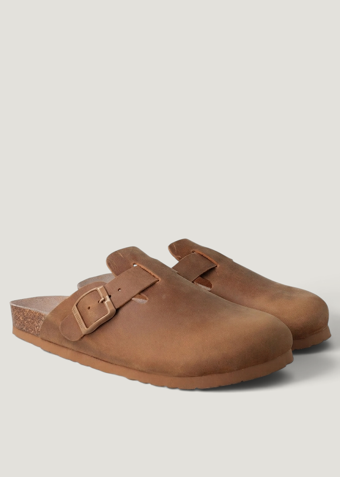 Sabots en cuir certifié | marron "riva apure clay", Genuins, photo 2