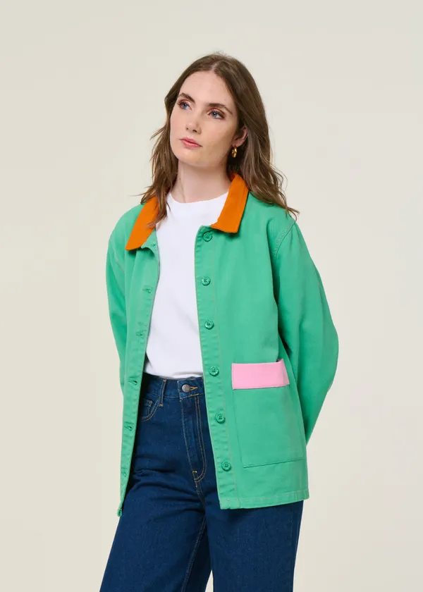 Veste en coton bio | vert "nuance", Graine