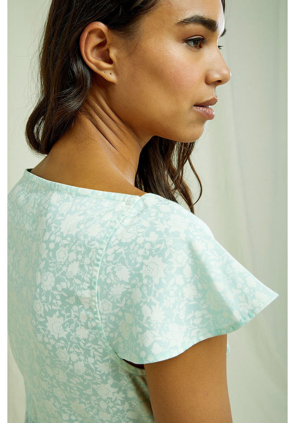 Robe longue vert menthe fleurie en tencel - pippa, People Tree, photo 5