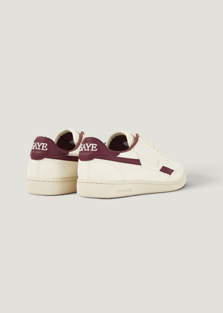 Baskets vegan | blanc et bordeaux "Basket en recyclé - modelo '89 icon garnet" - SAYE