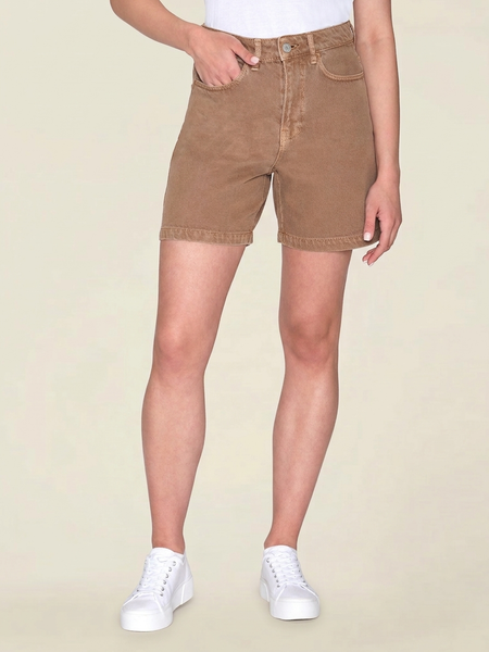 Shorts aus Bio-Baumwolle | Braun "gale straight mid-rise tiramisu", Knowledge Cotton Apparel, Foto 1