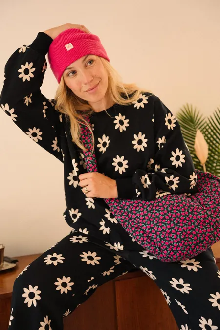 Sac matelassé - mini fleurs fuchsia - mini-fleurs-fuchsia, We Are Jolies, photo 3