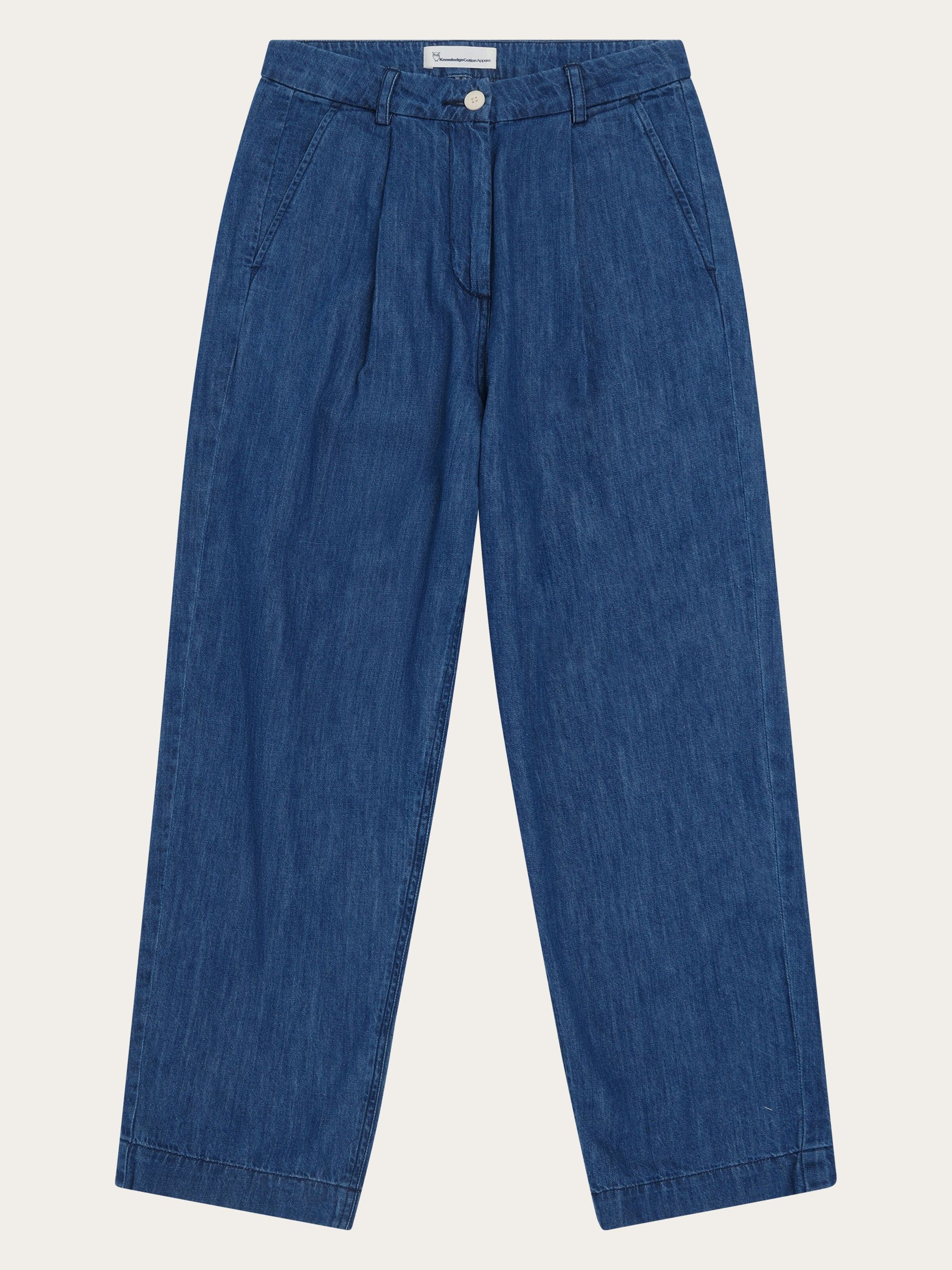 Pantalon droit denim en coton bio | bleu "organic cotton denim pant - dark blue denim", Knowledge Cotton Apparel, photo 2