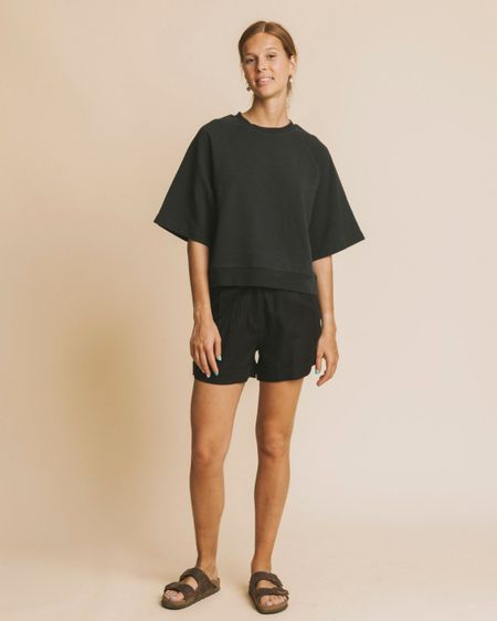 Short noir en coton bio - mamma, Thinking Mu, photo 3