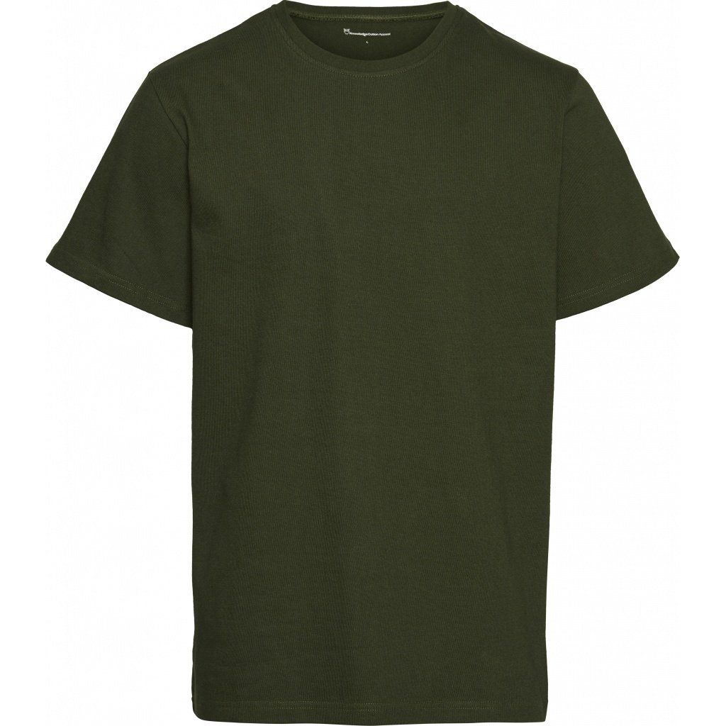 T-shirt ample vert forêt en coton bio, Knowledge Cotton Apparel, photo 1