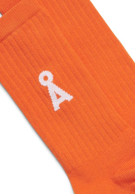 Chaussettes en coton biologique | orange "saamus bold - sunset orange" - Armedangels