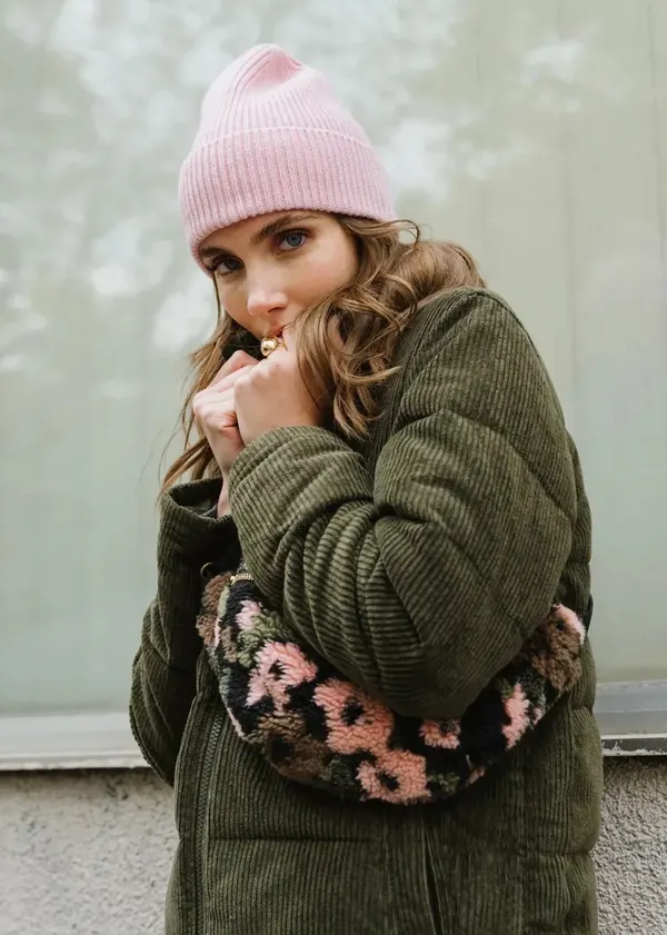  Doudoune velours en coton bio et duvet recyclé | vert "Cord fjord jkt - bsng", Patagonia