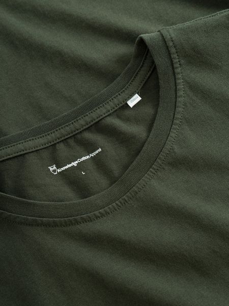 T-shirt en coton bio | vert "regular fit basic tee forrest night", Knowledge Cotton Apparel, photo 6