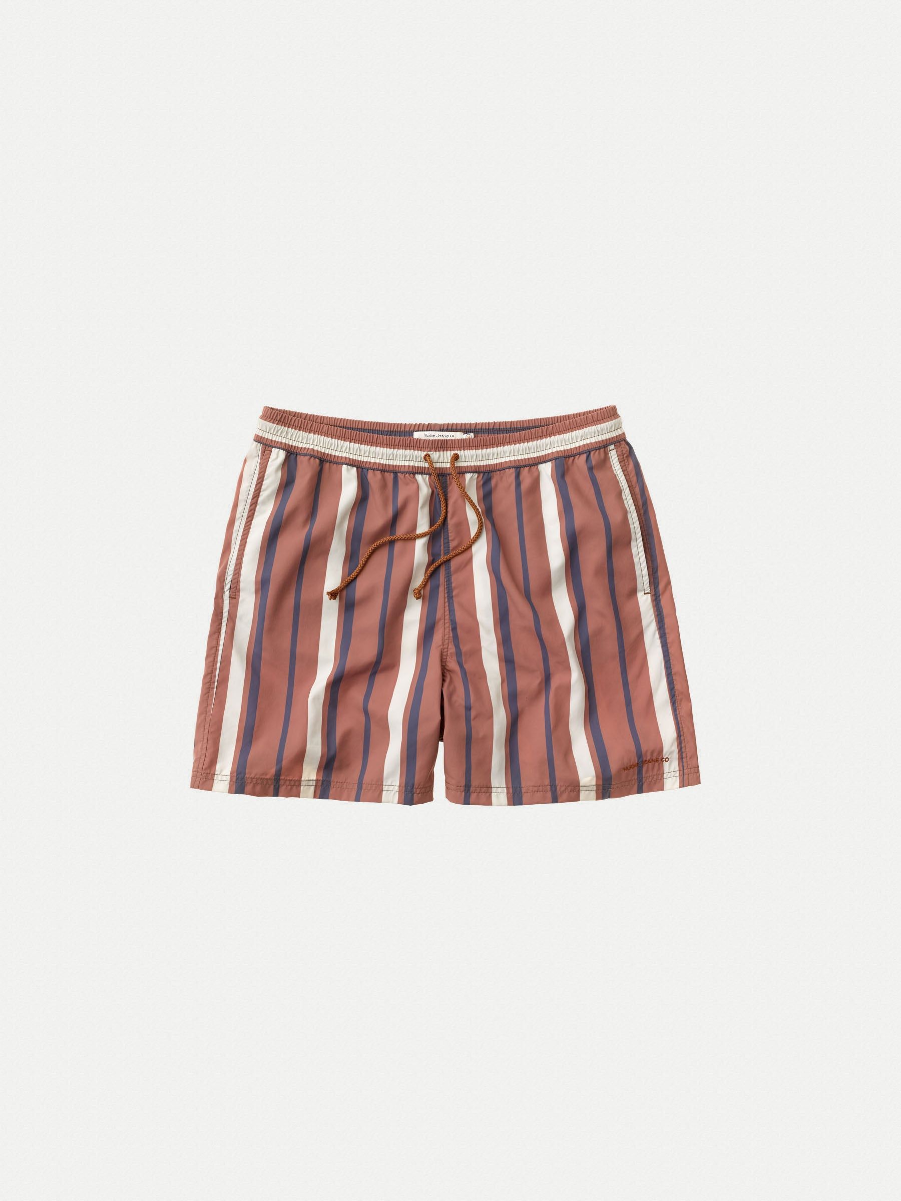 Short de bain en recyclé | rayé multicolore  "swim trunks camping multi", Nudie Jeans, photo 6