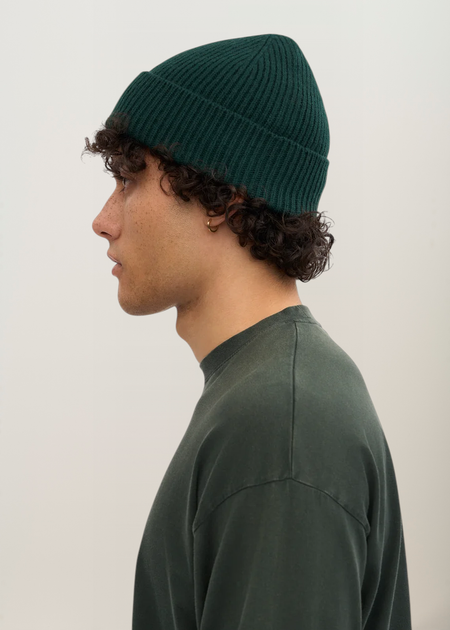 Mütze aus recycelter Merinowolle | grün "merino wool beanie - emerald green", Colorful Standard, Foto 2