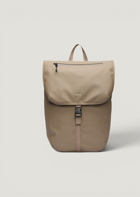 Sac à dos 20l en matière recyclée | beige "Stream lid backpack 14" - clay" - Sandqvist