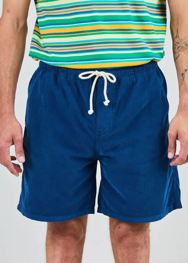 Short en coton bio | bleu "Baby cord shorts blue - blue", Brava Fabrics
